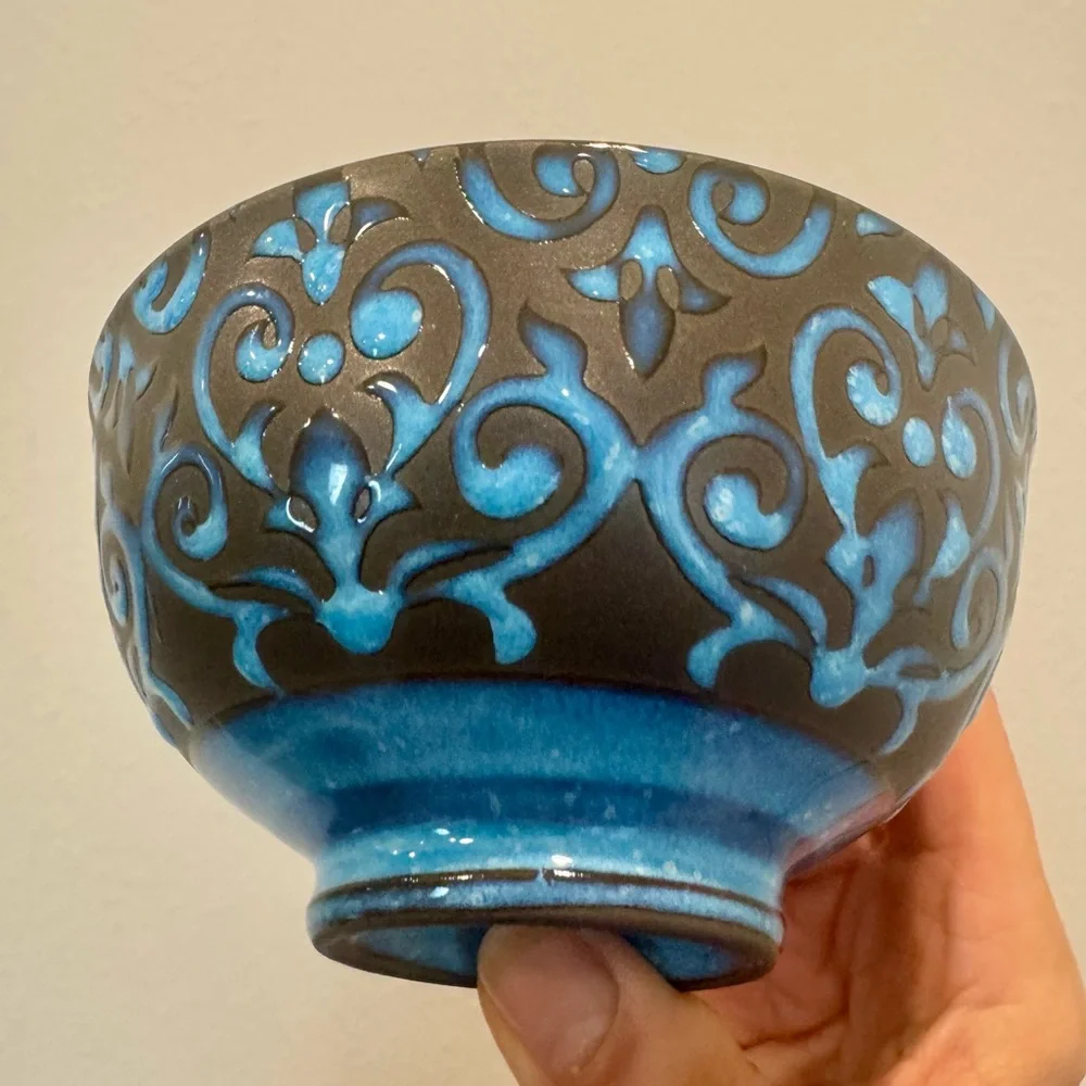 2 BIA Cordon Bleu Oh La La Arabella Blue Oven Safe / Dishwasher Safe Bowls - Picture 6 of 9